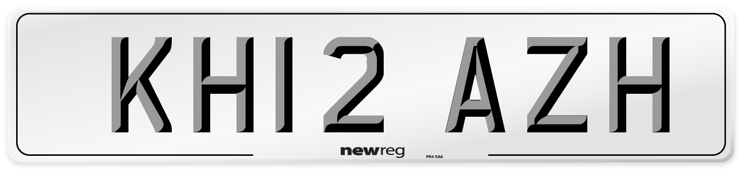 KH12 AZH Number Plate from New Reg